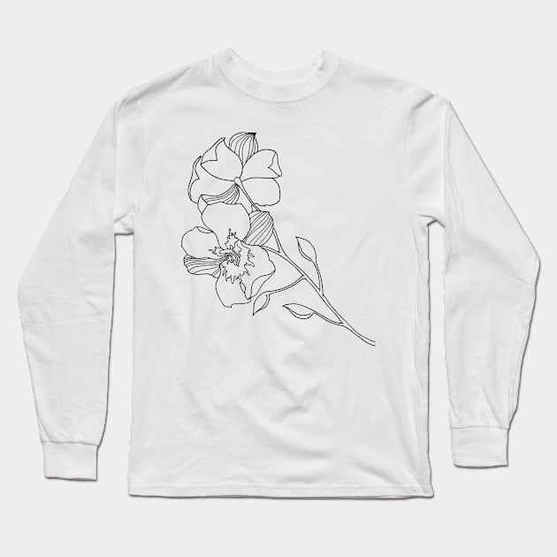 Orchid Flower Long Sleeve T-Shirt by themintgardener